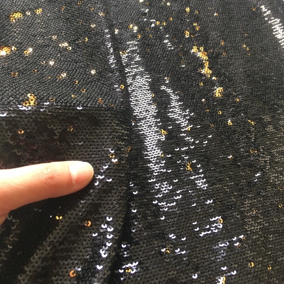 Black and Gold Sequin Top - Picture 4 of 5